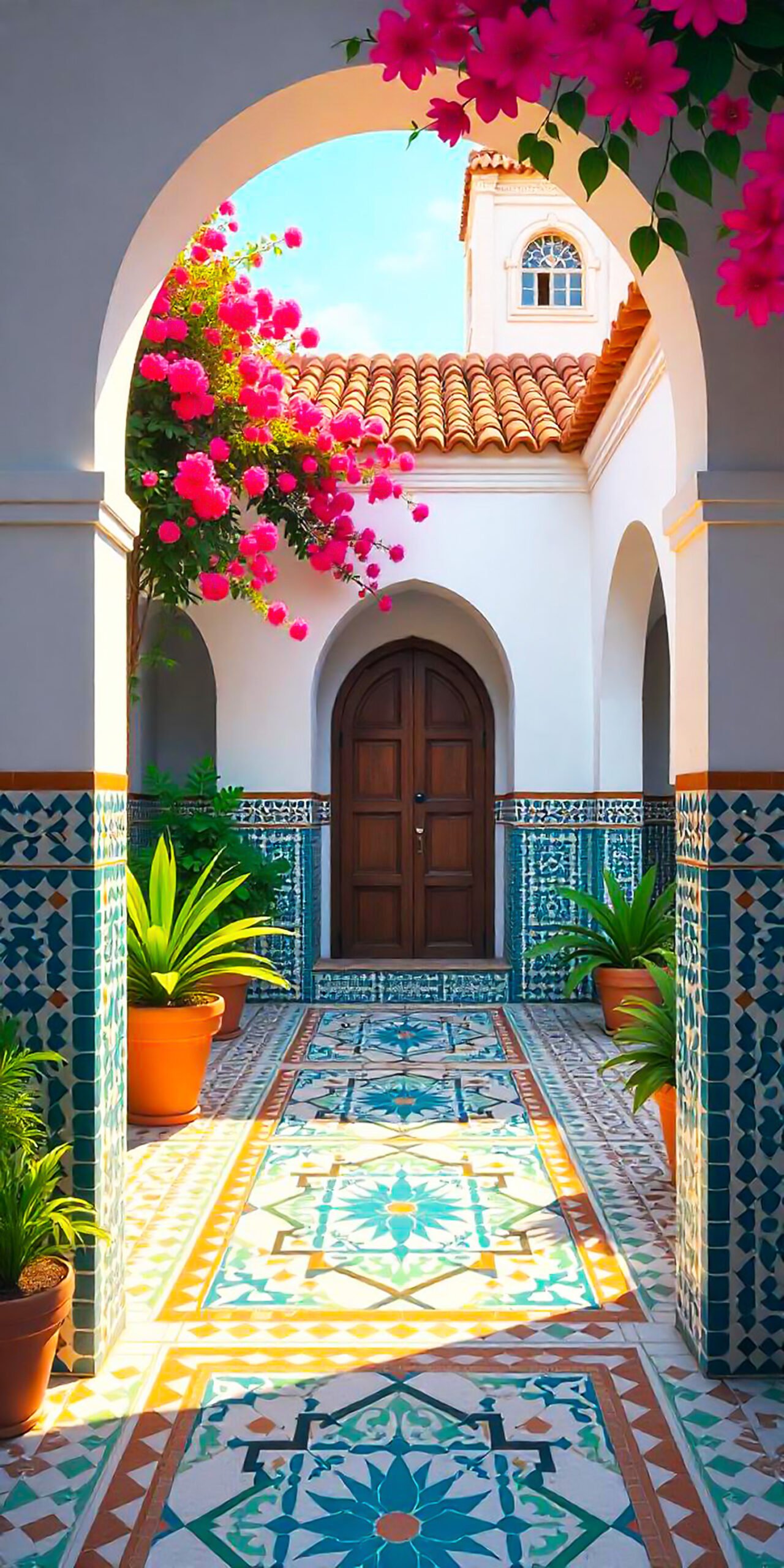 The city of Ouarzazate with its traditional clay houses and Kasbah